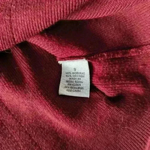 Dress Barn, sweater , Burgundy, Square Neck,  Size Small - Picture 10 of 11